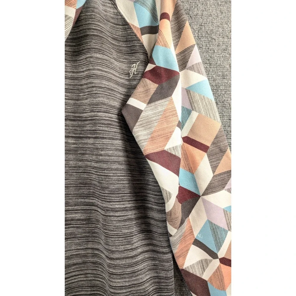 Hooey Hoodie Womens Size XL Gray Summit Space Dye Multicolor Pattern Hoody